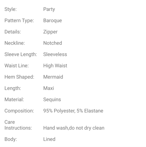 Party Baroque Sequined Sleeveless Mermaid Special Event Maxi Dress - Picture 10 of 14